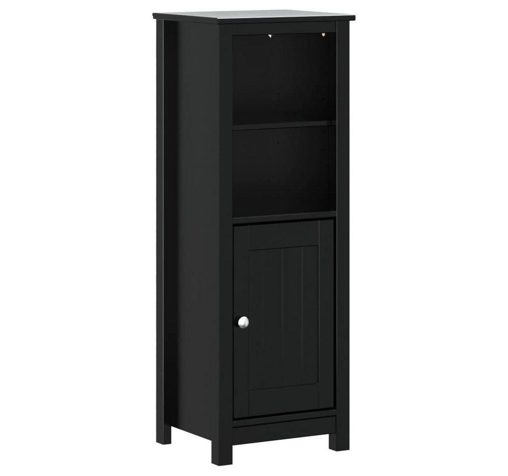 furnicato Badmöbel-Set Badschrank BERG Schwarz 40x34x110 cm Massivholz Kiefer, (1-St) von furnicato