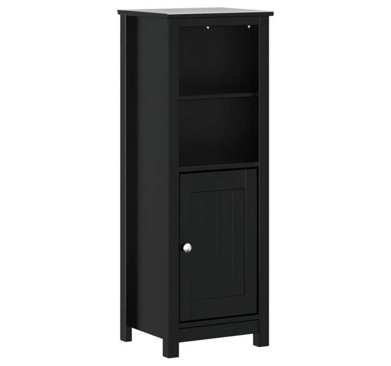 furnicato Badmöbel-Set Badschrank BERG Schwarz 40x34x110 cm Massivholz Kiefer, (1-St) von furnicato