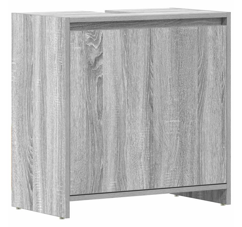 furnicato Badmöbel-Set Badschrank Grau Sonoma 60x33x61 cm Holzwerkstoff, (1-St) von furnicato