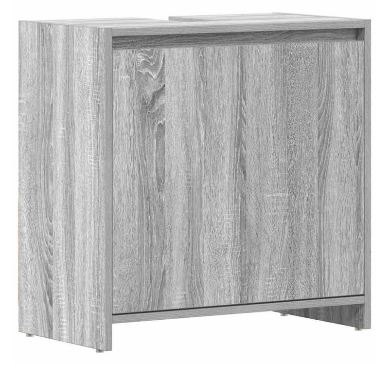 furnicato Badmöbel-Set Badschrank Grau Sonoma 60x33x61 cm Holzwerkstoff, (1-St) von furnicato