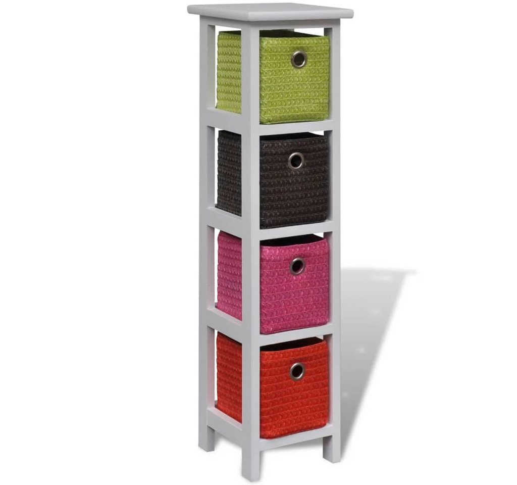 furnicato Badmöbel-Set Korb-Kommode mit mehrfarbigen Körben Paulownia-Holz furnicato Badmöbel-Set Korb-Kommode mit mehrfarbigen Körben Paulownia-Holz von furnicato