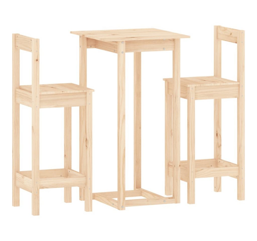 furnicato Bargruppe 3-tlg. Bar-Set Massivholz Kiefer, (1-tlg) von furnicato
