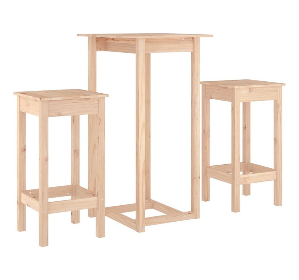 furnicato Bargruppe 3-tlg. Bar-Set Massivholz Kiefer, (1-tlg) von furnicato