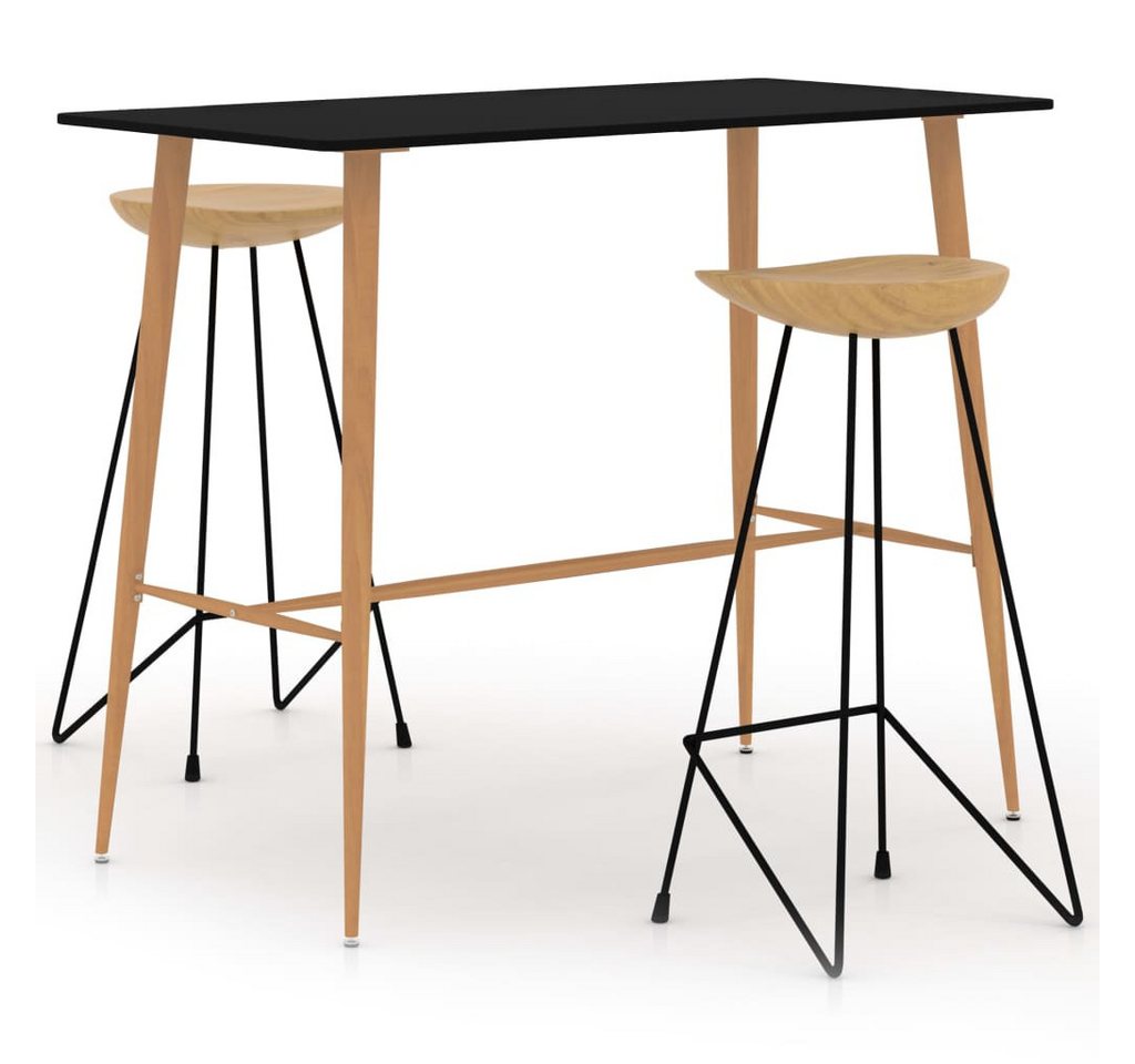 furnicato Bargruppe 3-tlg. Bar-Set Schwarz, (1-tlg) von furnicato