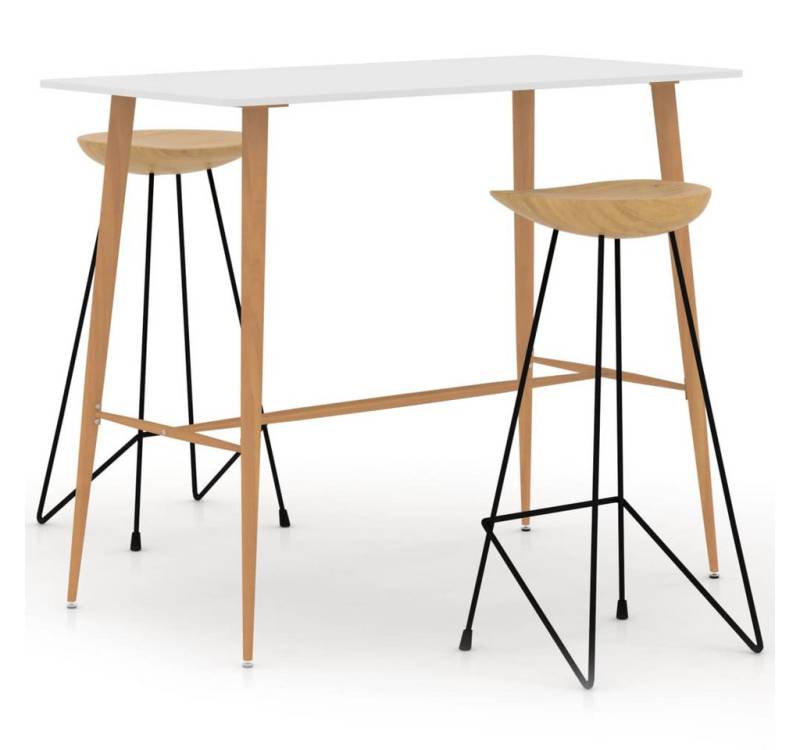 furnicato Bargruppe 3-tlg. Bar-Set Weiß, (1-tlg) von furnicato