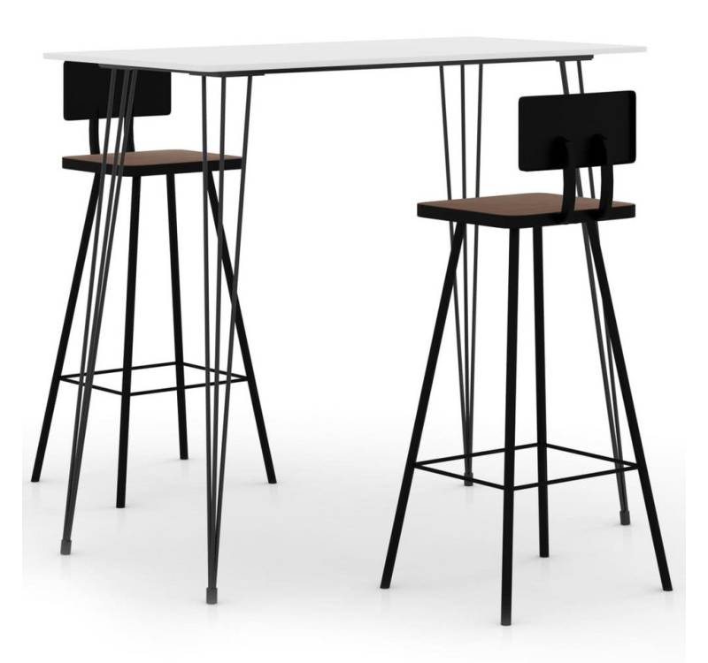 furnicato Bargruppe 3-tlg. Bar-Set Weiß, (1-tlg) von furnicato