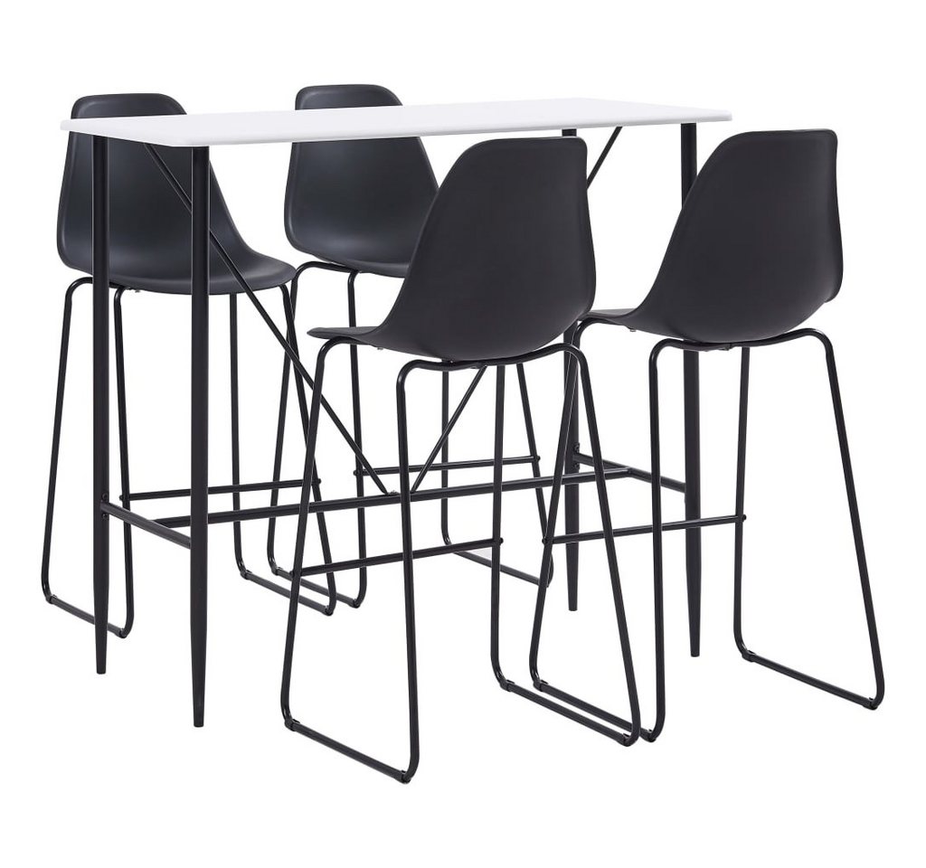 furnicato Bargruppe 5-tlg. Bar-Set Kunststoff Schwarz, (1-tlg) von furnicato
