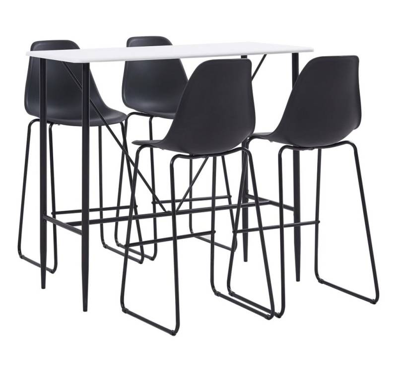 furnicato Bargruppe 5-tlg. Bar-Set Kunststoff Schwarz, (1-tlg) von furnicato