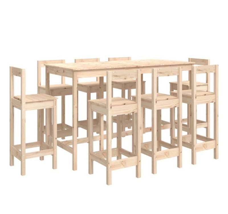 furnicato Bargruppe 9-tlg. Bar-Set Massivholz Kiefer, (1-tlg) von furnicato