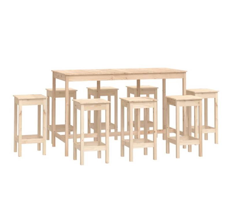 furnicato Bargruppe 9-tlg. Bar-Set Massivholz Kiefer, (1-tlg) von furnicato