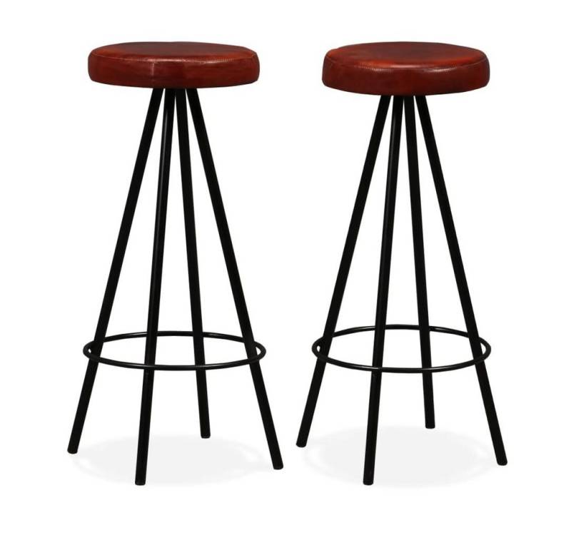 furnicato Barhocker 2 Stk. Echtleder (1 St) von furnicato