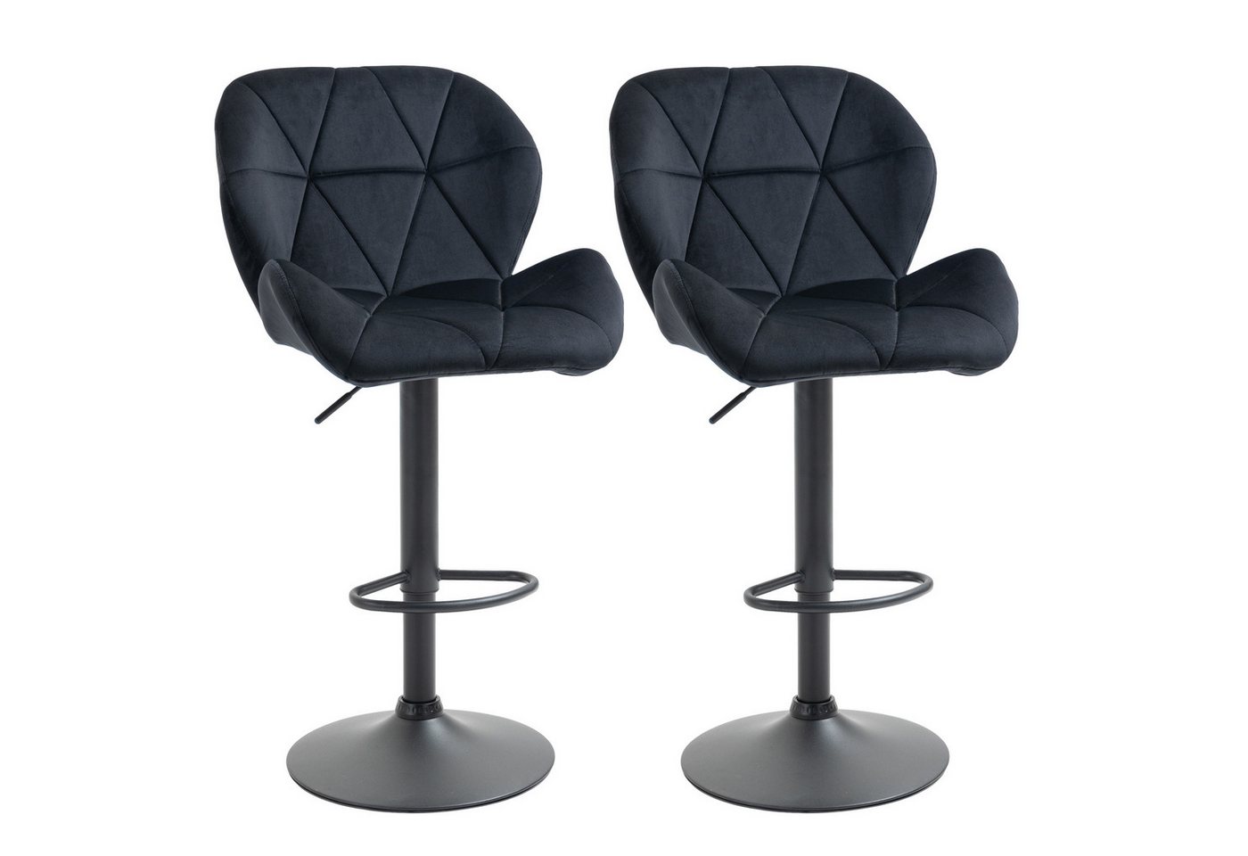 furnicato Barhocker 2er-Set Barhocker drehbare Barstühle mit Lehne höhenverstellbarer Bi (1 St) von furnicato