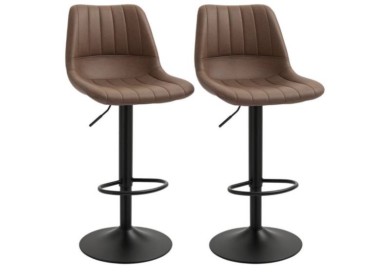 furnicato Barhocker Barhocker 2er-Set im Retrodesign, mit Fußstütze, höhenverstellbar, (1 St) von furnicato