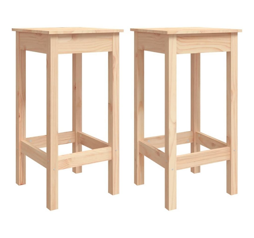 furnicato Barhocker Barstühle 2 Stk. 40x40x78 cm Massivholz Kiefer (1 St) von furnicato