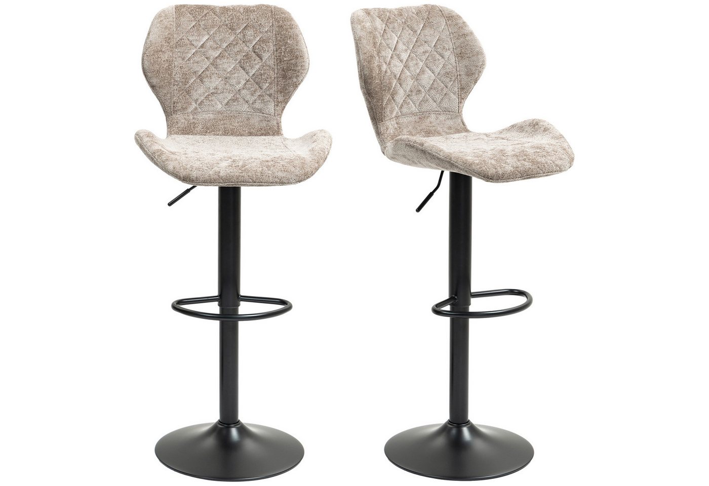 furnicato Barhocker Barstühle im 2er-Set, Höhenverstellbare Küchenhocker mit Rückenleh (1 St) von furnicato