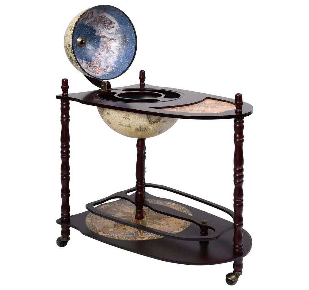 furnicato Barschrank Globus-Bartisch Massivholz Grün Freistehend (1-St) von furnicato