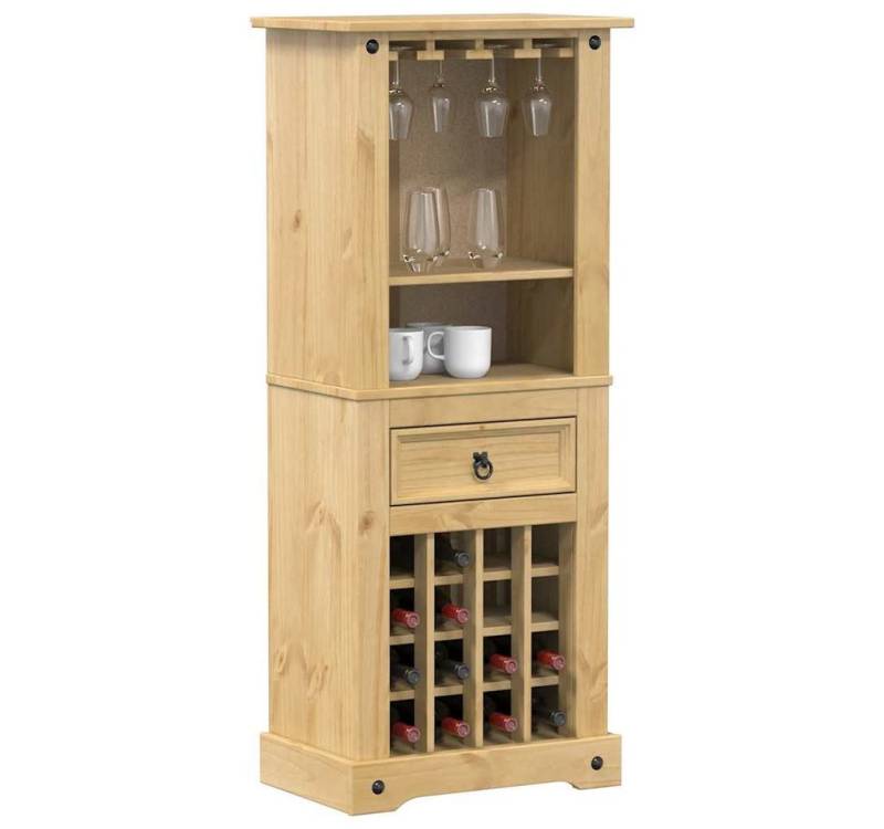 furnicato Barschrank Weinregal Corona 56x35x134,5 cm Massivholz Kiefer (1-St) von furnicato