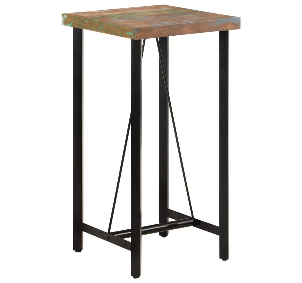 furnicato Bartisch 55x55x107 cm Altholz Massiv und Eisen (1-St) von furnicato