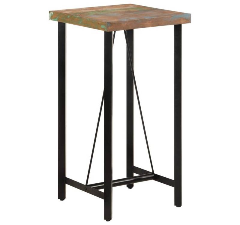 furnicato Bartisch 55x55x107 cm Altholz Massiv und Eisen (1-St) von furnicato