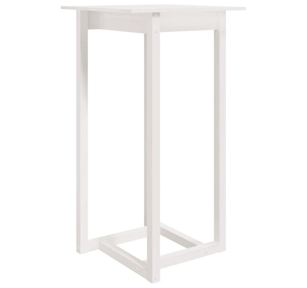 furnicato Bartisch Weiß 60x60x110 cm Massivholz Kiefer (1-St) von furnicato