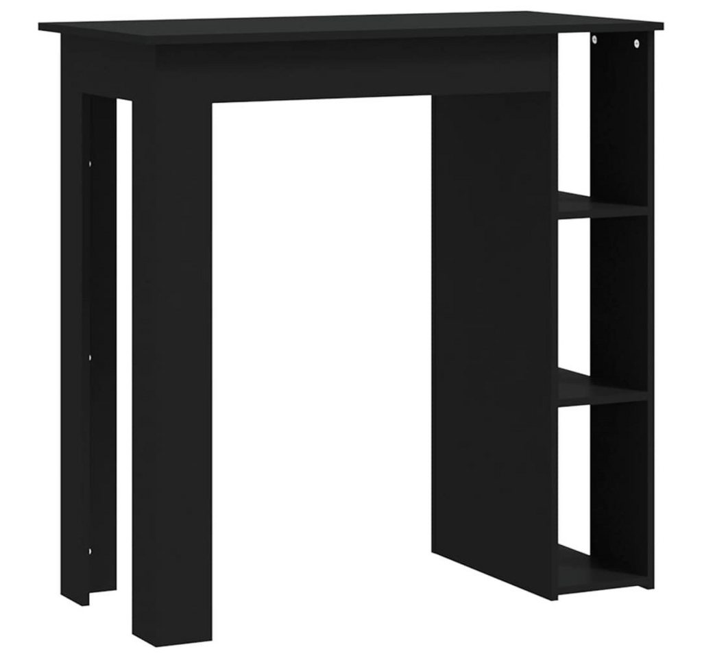 furnicato Bartisch mit Regal Schwarz 102x50x103,5 cm Holzwerkstoff (1-St) von furnicato