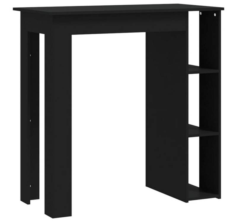 furnicato Bartisch mit Regal Schwarz 102x50x103,5 cm Holzwerkstoff (1-St) von furnicato