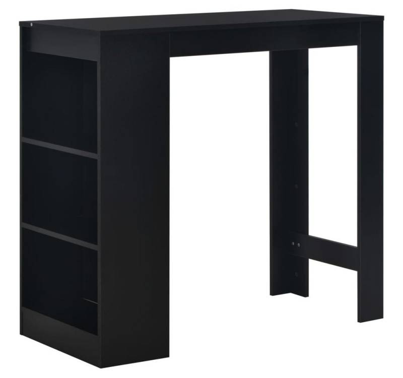 furnicato Bartisch mit Regal Schwarz 110 x 50 x 103 cm (1-St) von furnicato