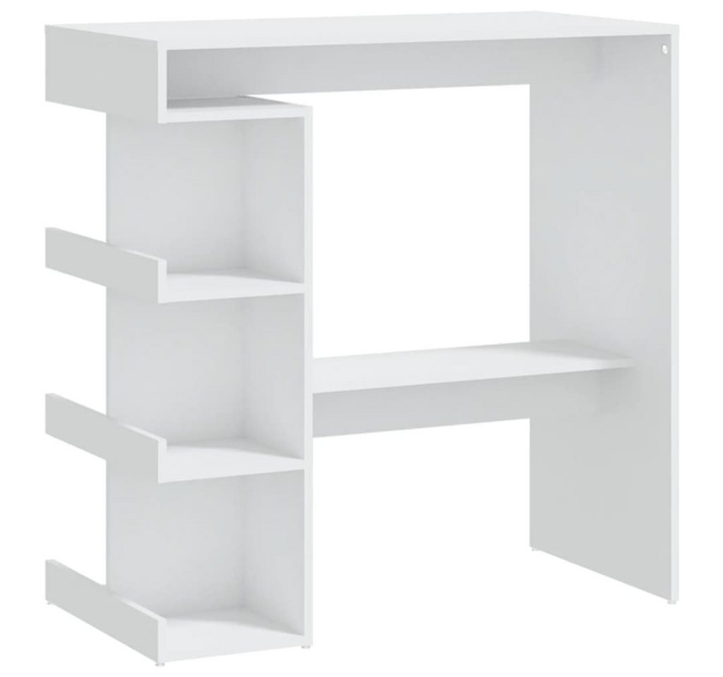 furnicato Bartisch mit Regal Weiß 100x50x101,5 cm Holzwerkstoff (1-St) von furnicato