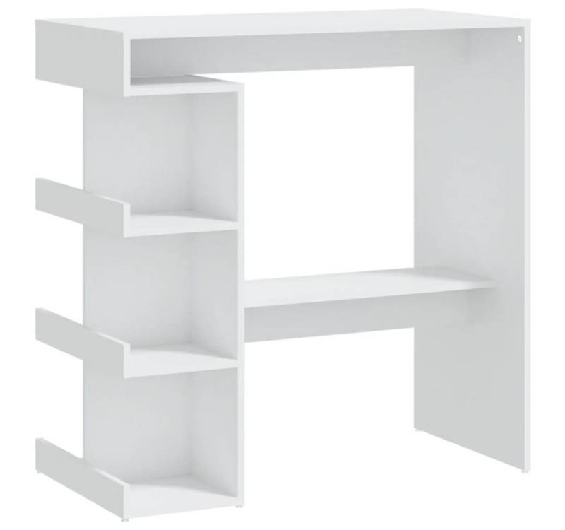 furnicato Bartisch mit Regal Weiß 100x50x101,5 cm Holzwerkstoff (1-St) von furnicato