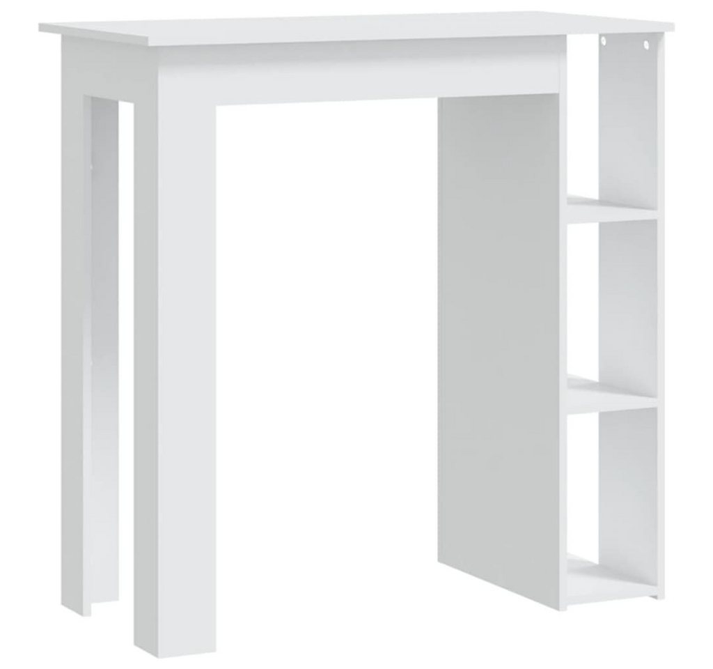 furnicato Bartisch mit Regal Weiß 102x50x103,5 cm Holzwerkstoff (1-St) von furnicato