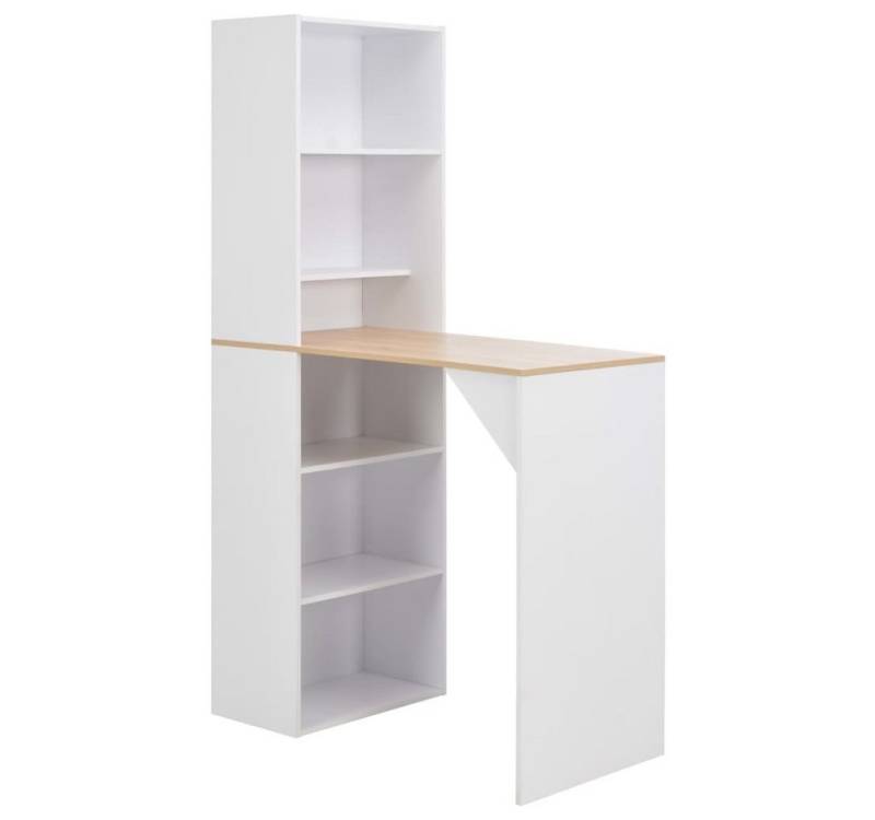furnicato Bartisch mit Schrank Weiß 115x59x200 cm (1-St) von furnicato