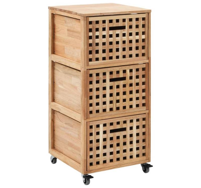 furnicato Beistellschrank Badschrank 41x41x91 cm Massivholz Walnuss (1-St) von furnicato