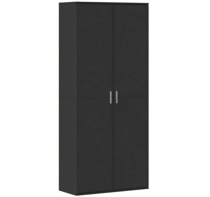 furnicato Beistellschrank Highboard Schwarz 80x35x180 cm Holzwerkstoff (1-St) von furnicato