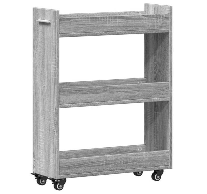 furnicato Beistellschrank Schrank mit Rollen Grau Sonoma 60x22x79 cm Holzwerkstoff (1-St) von furnicato