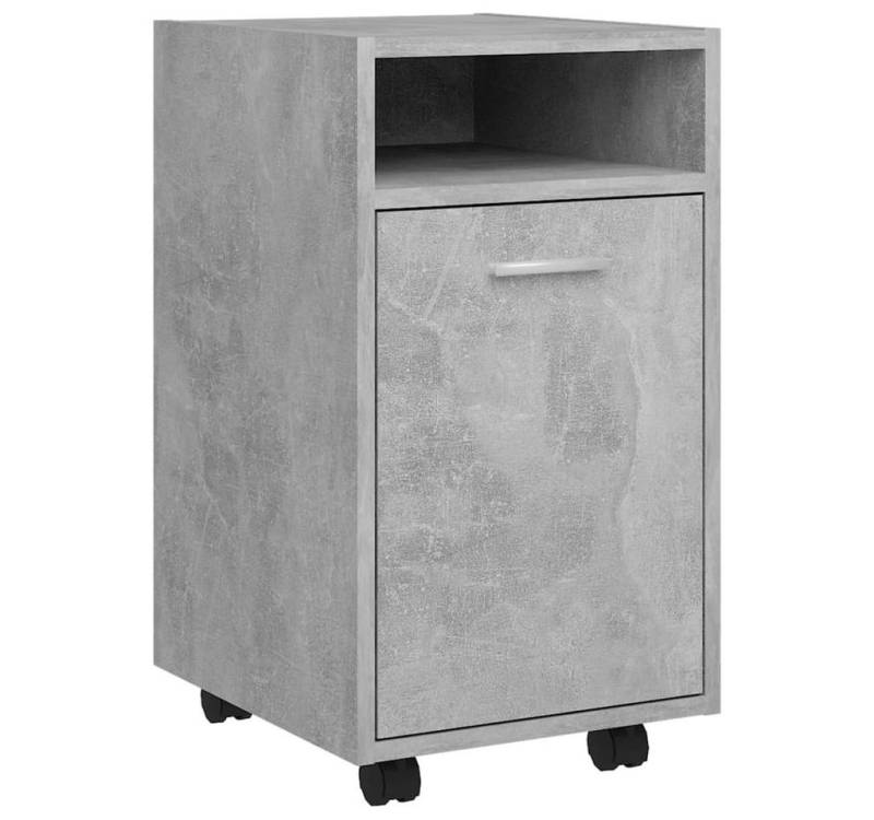 furnicato Beistellschrank mit Rollen Betongrau 33x38x60 cm Holzwerkstoff (1-St) von furnicato