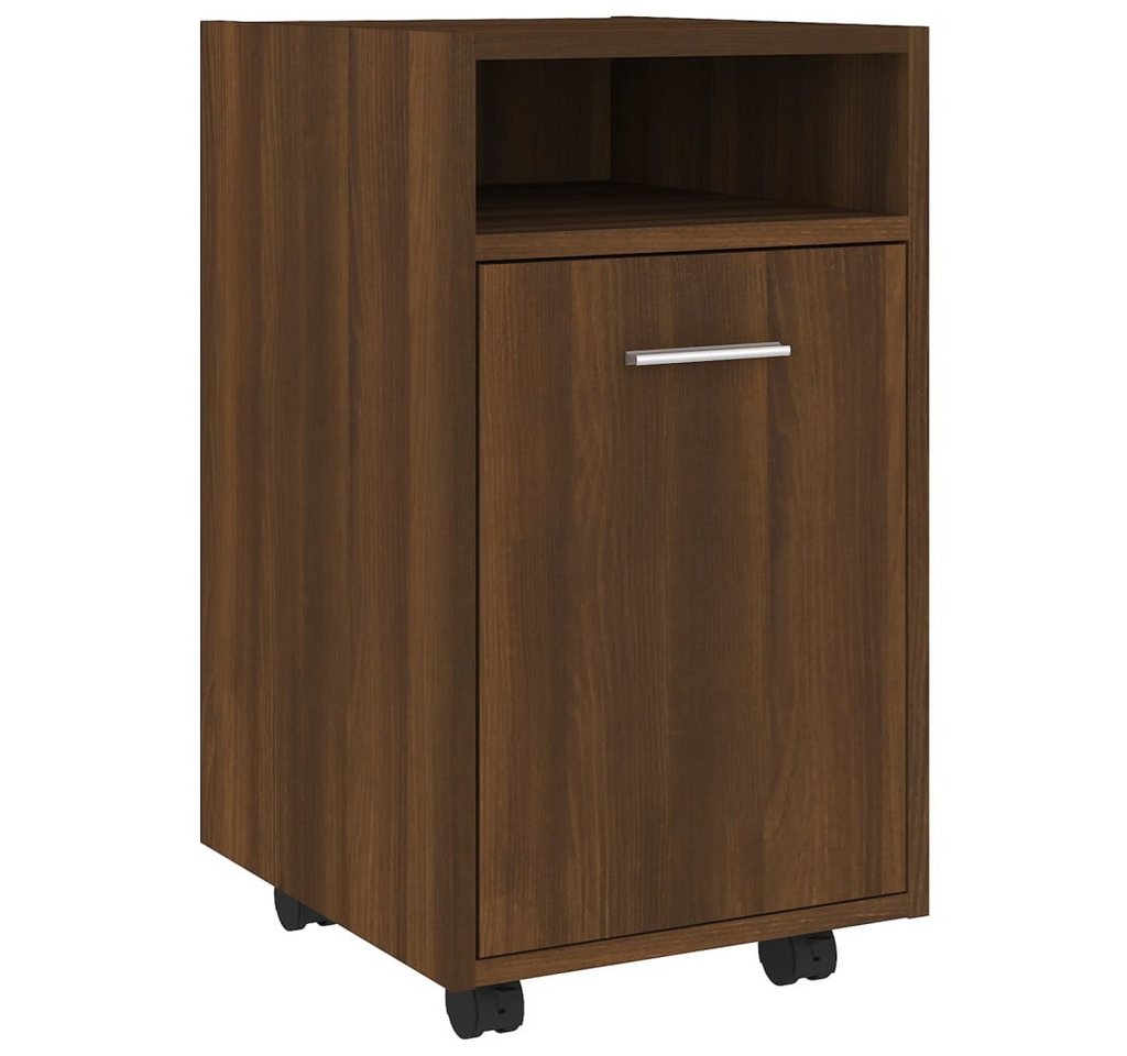 furnicato Beistellschrank mit Rollen Braun Eichen-Optik 33x38x60 cm (1-St) von furnicato