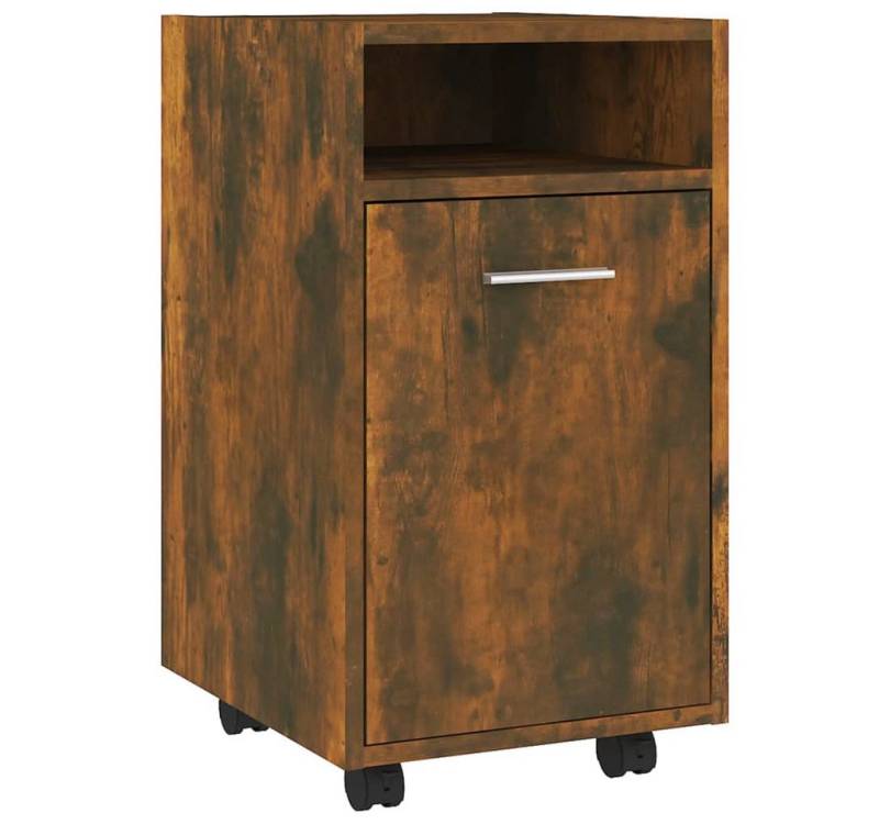 furnicato Beistellschrank mit Rollen Räuchereiche 33x38x60 cm (1-St) von furnicato