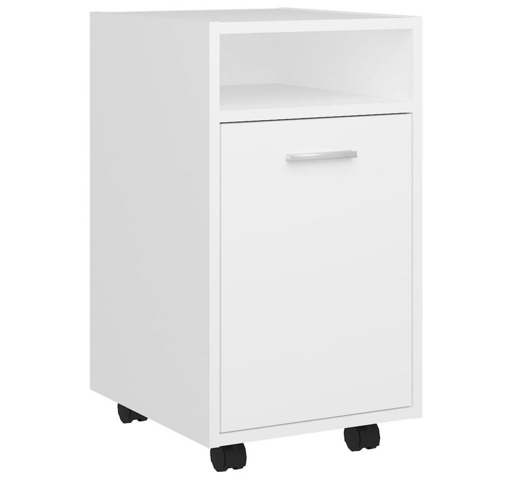 furnicato Beistellschrank mit Rollen Weiß 33x38x60 cm Holzwerkstoff (1-St) von furnicato