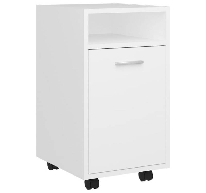 furnicato Beistellschrank mit Rollen Weiß 33x38x60 cm Holzwerkstoff (1-St) von furnicato