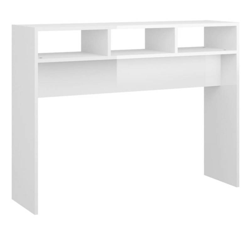 furnicato Konsolentisch Hochglanz-Weiß 105x30x80 cm Holzwerkstoff (1-St) von furnicato