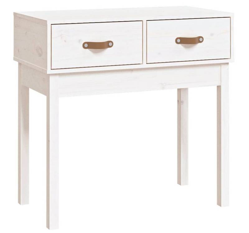 furnicato Konsolentisch Weiß 76,5x40x75 cm Massivholz Kiefer (1-St) von furnicato