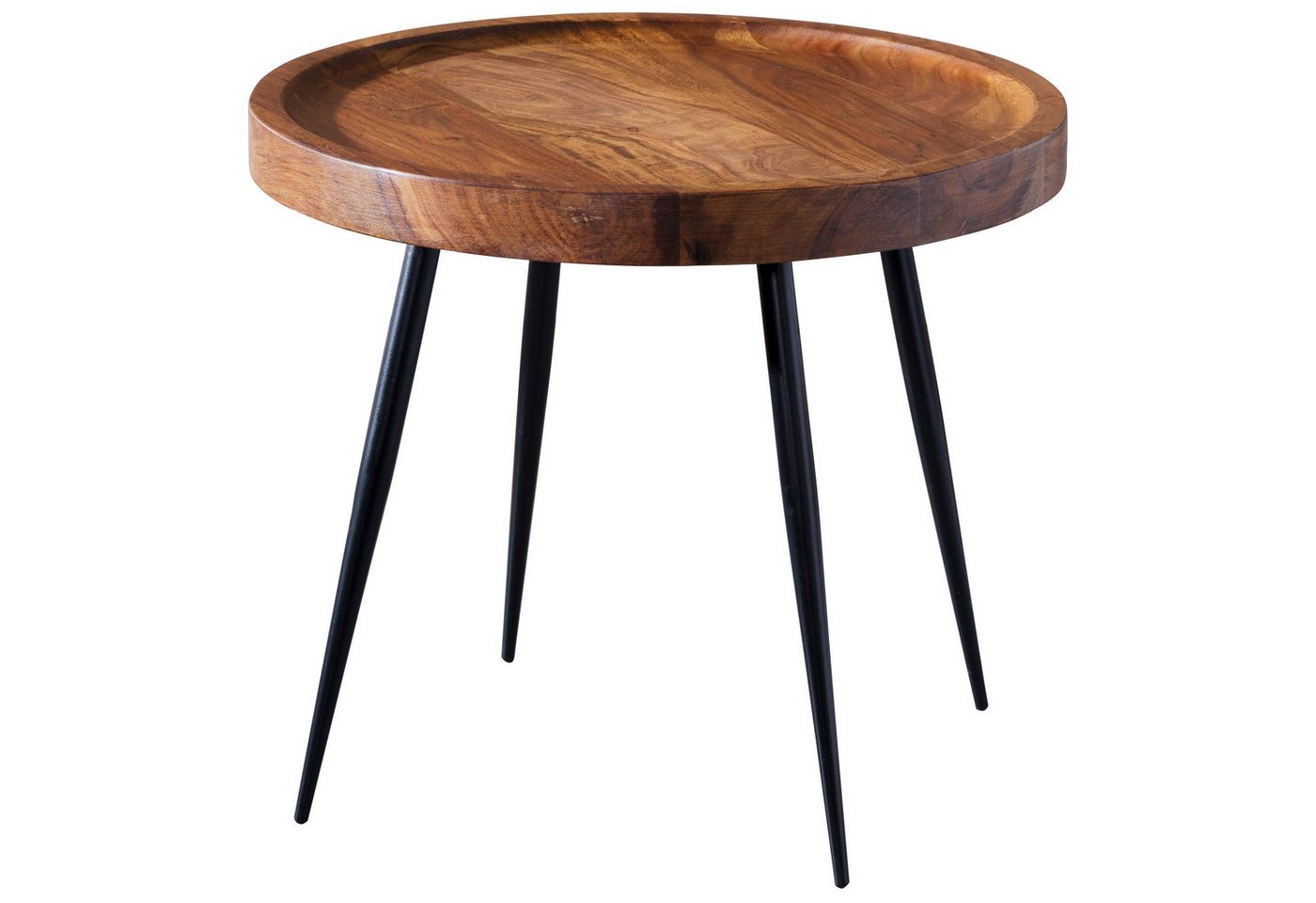 furnicato Beistelltisch Mango, Walnuss finish Holz Metall Couchtisch, Sofatisch furnicato Beistelltisch Mango, Walnuss finish Holz Metall Couchtisch, Sofatisch von furnicato