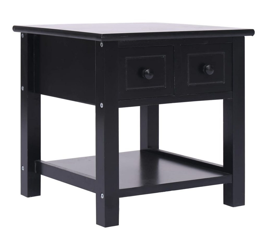 furnicato Beistelltisch Schwarz 40x40x40 cm Paulownia Holz von furnicato