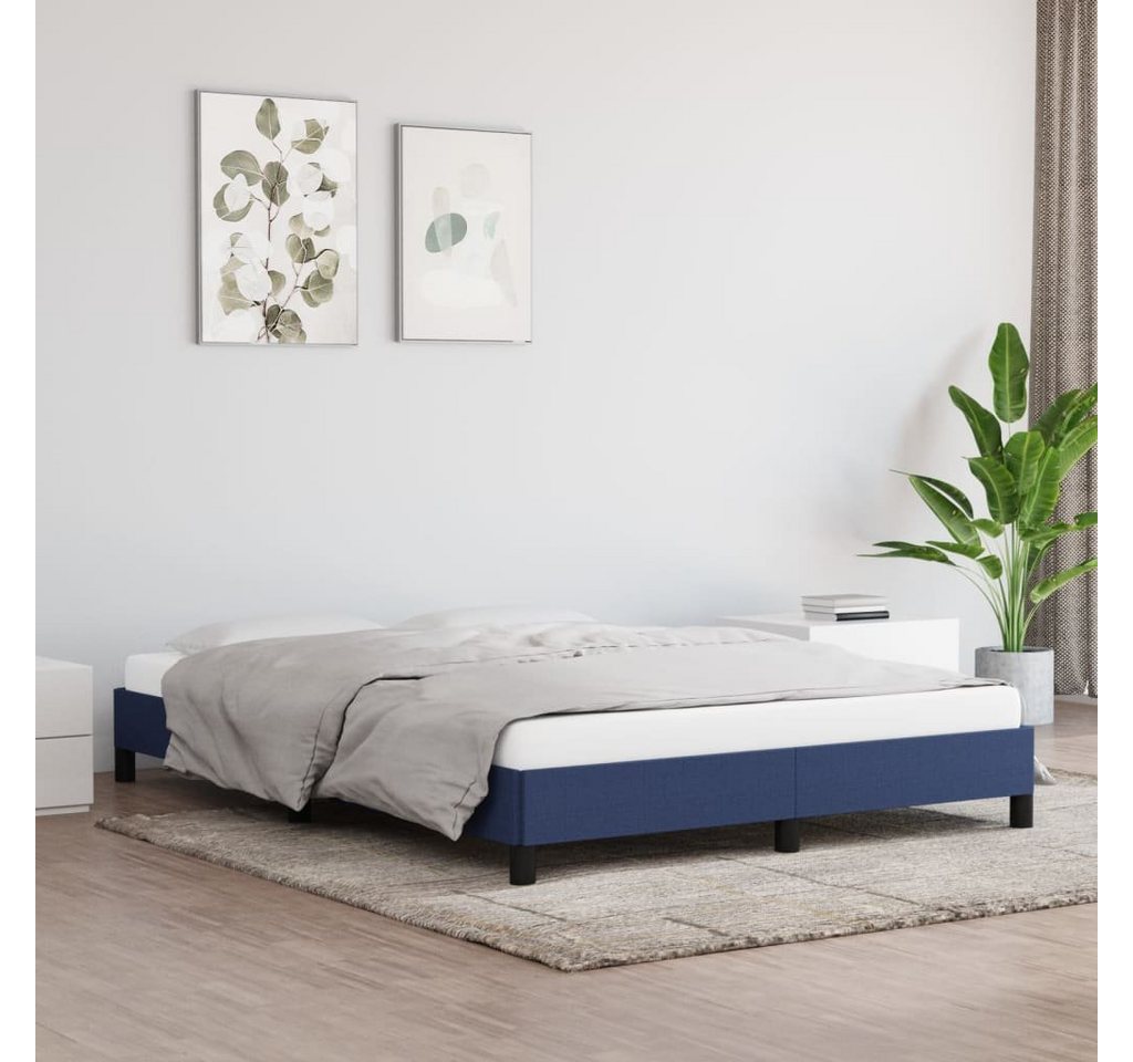 furnicato Bett Bettgestell Blau 140x200 cm Stoff von furnicato