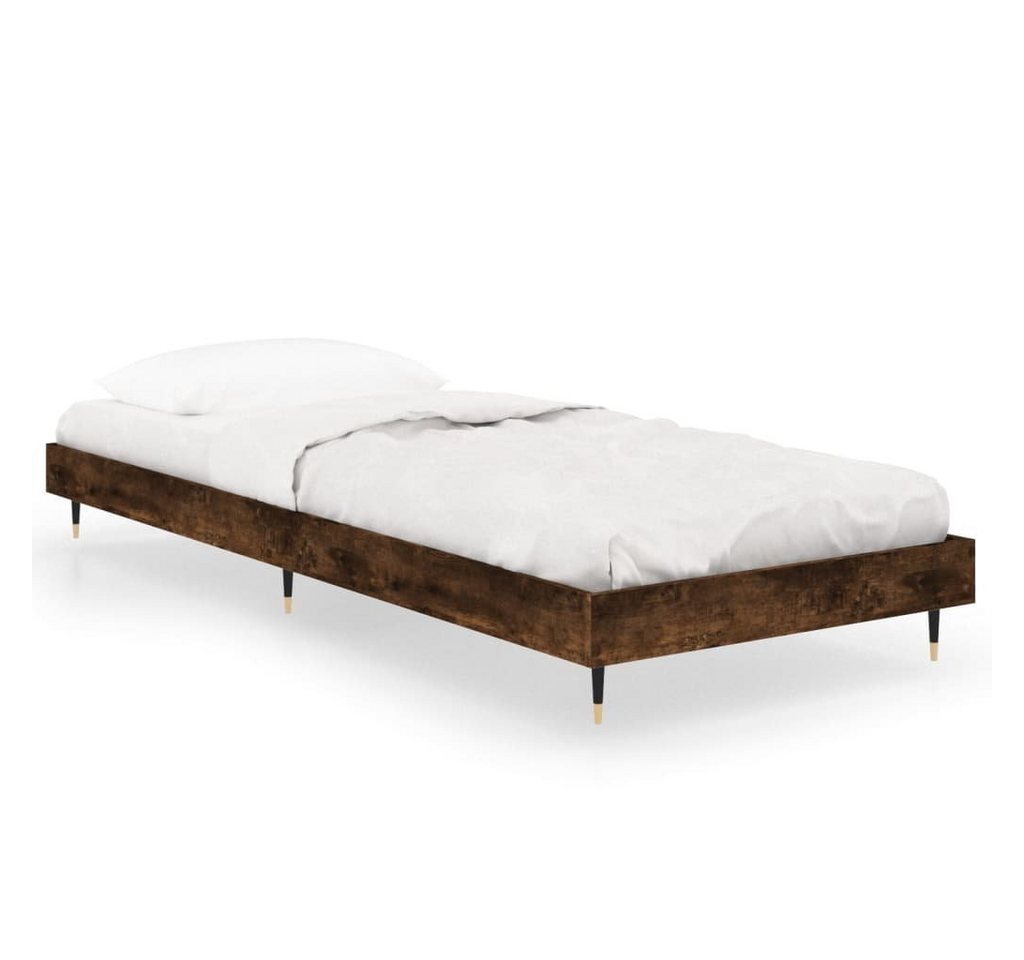 furnicato Bett Bettgestell Räuchereiche 75x190 cm Holzwerkstoff von furnicato