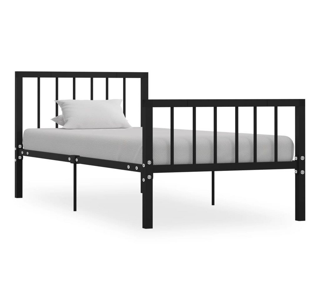 furnicato Bett Bettgestell Schwarz Metall 100 × 200 cm von furnicato