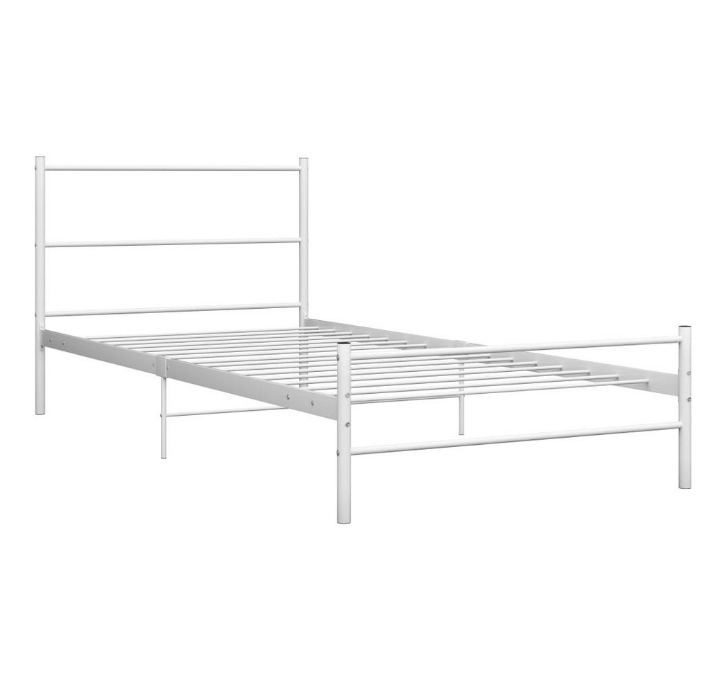 furnicato Bett Bettgestell Weiß Metall 100 × 200 cm von furnicato