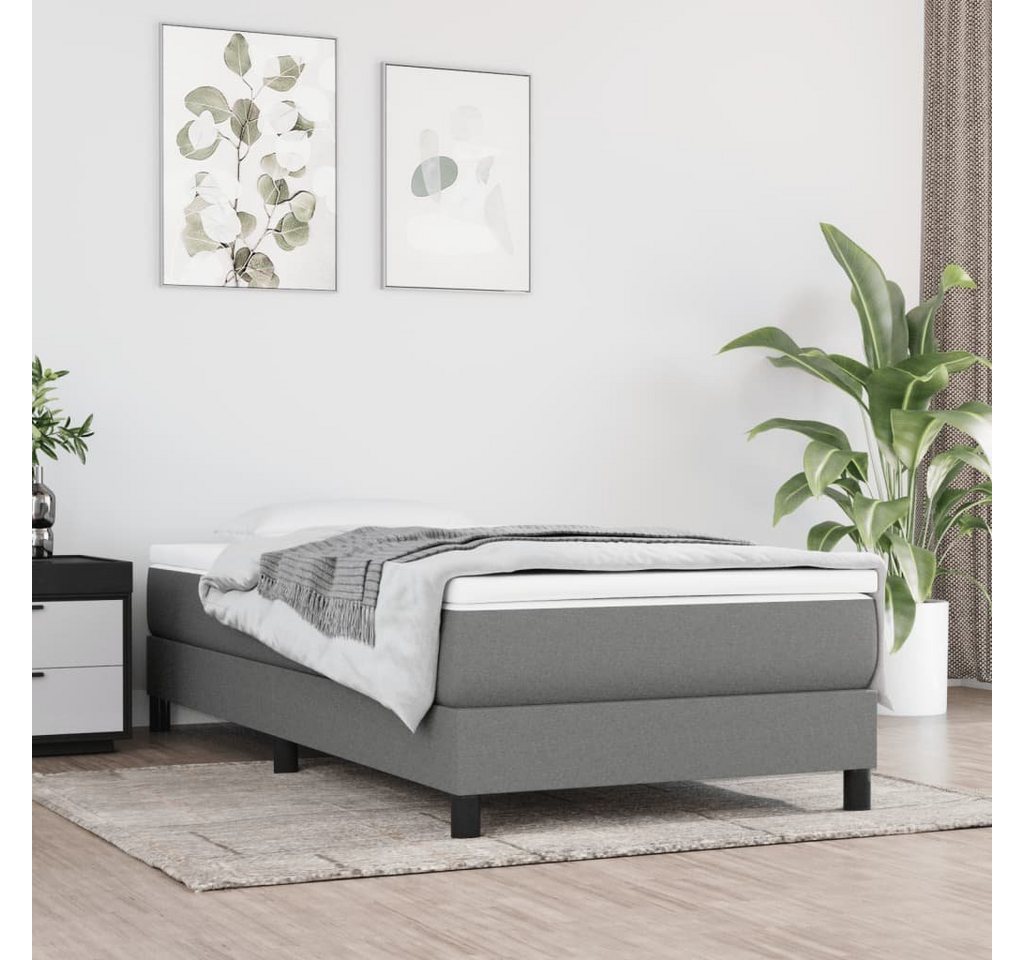 furnicato Bett Bettgestell Dunkelgrau 90x200 cm Stoff von furnicato