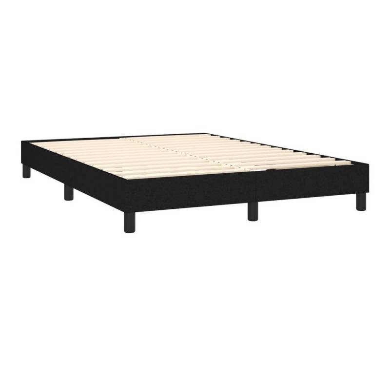 furnicato Bett Boxspringbett mit Matratze Schwarz 140x200 cm Stoff von furnicato