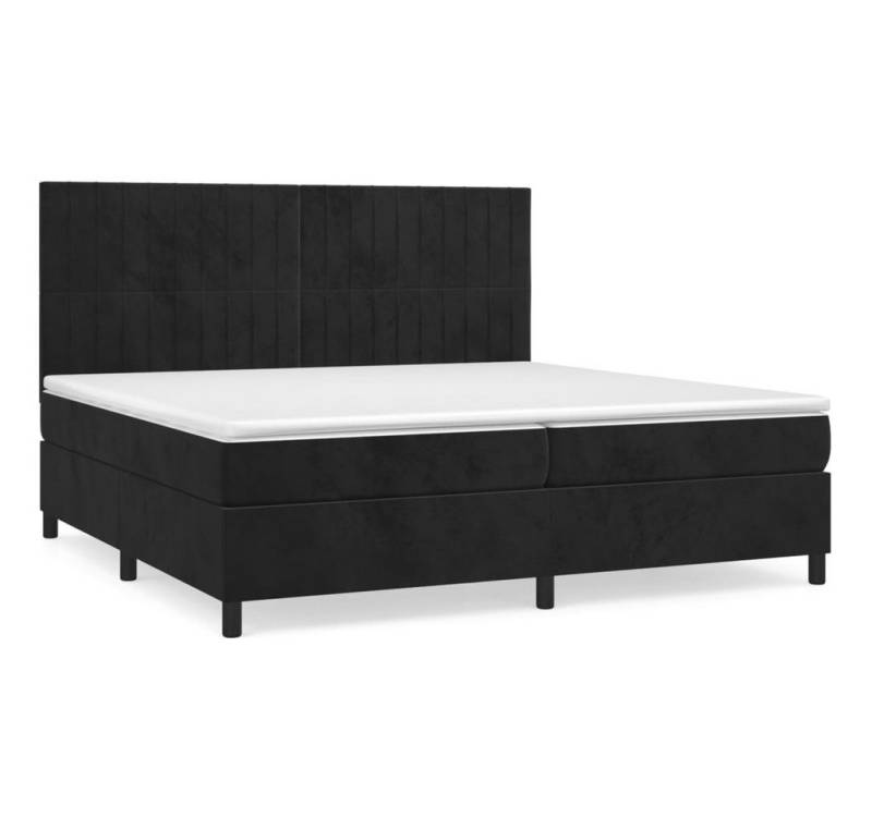 furnicato Bett Boxspringbett mit Matratze Schwarz 200x200 cm Samt von furnicato